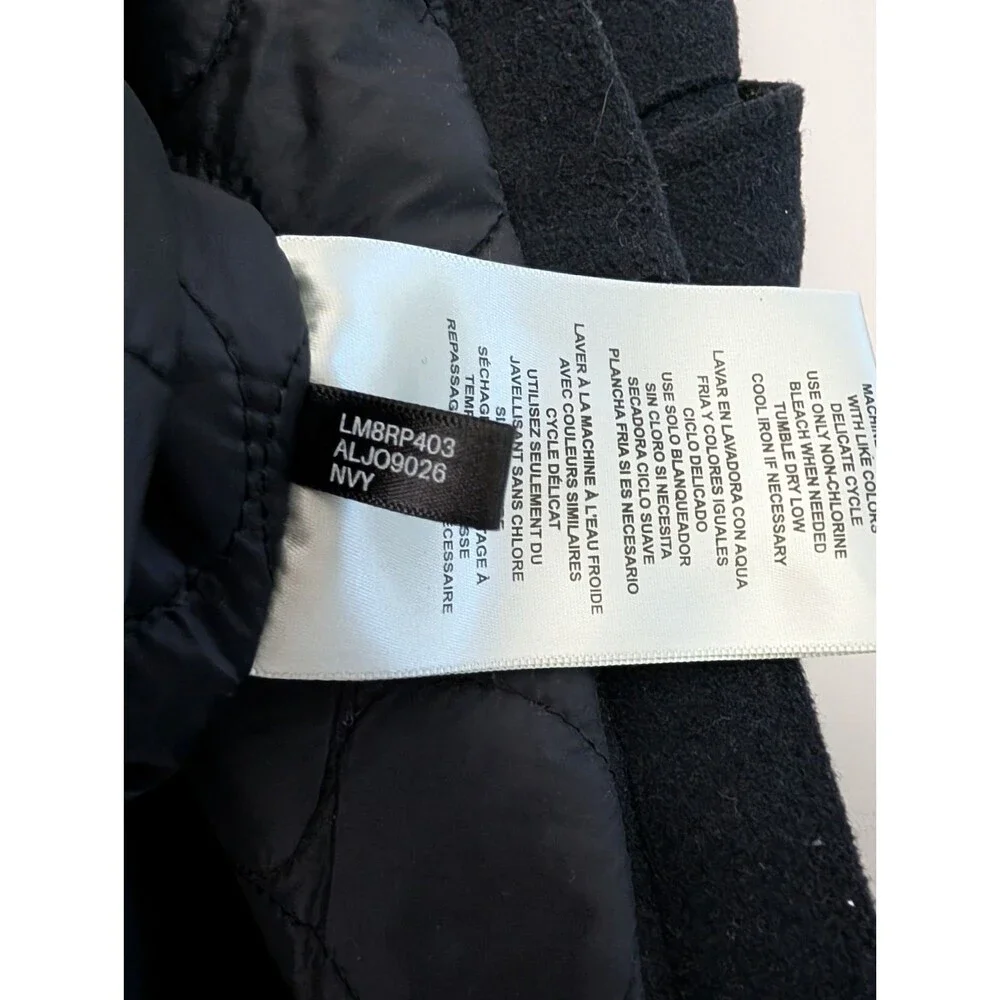 Levi's Men's Wool Blend Hooded Military Jacket Navy Blue Coat XL LM8RP403